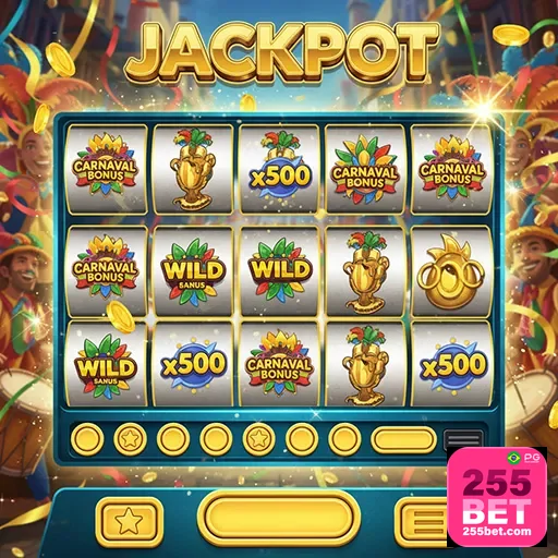 Tela de slots online com destaque para giros grátis e jackpots variados