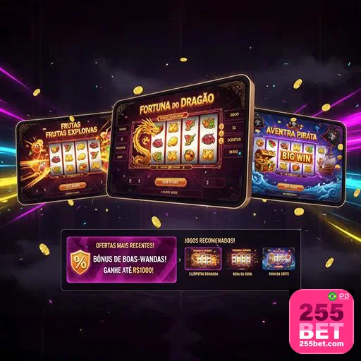 Imagem do site 255bet destacando apostas esportivas e jogos online na página inicial.